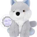 Heatable & Coolable Wolf Stuffed Animals, Cute Microwavable Heating Pad Plushies for Soothing & Relaxation, Stuffed Wolf Plush Toys, Wolf Plush Toy Gift