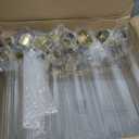 Baquler 50 Pcs 8.5 Inches Flameless Taper Candles Bulk Battery Operated Taper Candles Ivory LED Candlesticks Flickering for Christmas Wedding Home Decor