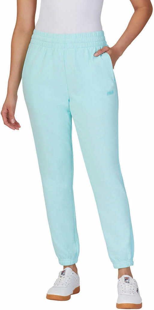 Fila Womens French Terry Jogger (US, Alpha, Medium, Regular, Regular, Blue Tint) (Medium)