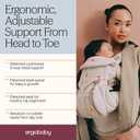 Ergobaby Omni Classic Baby Carrier for Newborn to Toddlers 0-48 Months (7-45 lbs) - 4-Position Breathable Mesh Baby Carrier with Ergonomic Support - Pearl Grey