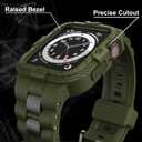 GELISHI Bands Compatible for Apple Watch Band 46mm 45mm 44mm 42mm, Men Sport Rugged Band with Protective Case for Watch Series 11 10 9 8 7/ SE 3/2/1/ Series 6 5 4 3