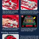 RAISEVERN LED Men Ugly Christmas Sweater Funny Light Up Xmas Party Long Sleeve Knitted Pullover (Black, M)