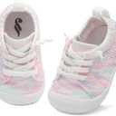 JIASUQI Baby Shoes for Toddler Boys Girls Sneakers Slip on Walking Shoes for Babies (12-18 Months Infant, Colorful White)