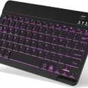 Backlit Bluetooth Keyboard Small Portable Wireless Keyboard Rechargeable Illuminated for Android Samsung Tablet Cell Phone Smartphone iPad A16 11th 10th Generation iPad Pro Air Mini iPhone (Black)