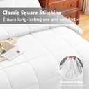 CozyLux California King Comforter Set White - 3 Pieces Cal King Box Stitched Quilted Bedding Sets, Soft Breathable Bed Sets for All Seasons with 1 Down Alternative Comforter and 2 Pillow Shams