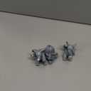 Set of 3 Grey Resin Small Elephant Statues - Home Decor Collection, Gift, Animal Figurines, Feng Shui Decor for Home and Office (Gray)