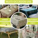 Rectangle Table Cloth,100% Waterproof Tablecloth Oil Proof Spill Proof Vinyl Table Cloth, Wipe Clean Plastic Table Cover for Dining, Camping, Indoor and Outdoor 54" x 78",Mulberry