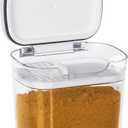 ProKeeper Mini 1.5-Cup Spice & Herb Storage Container  Airtight, Clear Plastic for Baking Soda, Powder, and Snacks