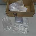 R-kay 36 Pcs Candy Bowls And Plastic Scoops Set - 18 Clear Small Plastic Bowls 6 Oz, 9 Plastic Scoops And 9 Small Tongs Buffet Containers Set Heavy Duty