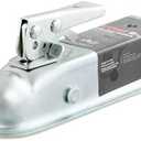 CURT 25153 Straight Tongue Trailer Coupler for 2-Inch Channel, 2-In Hitch Ball, 3,500 lbs