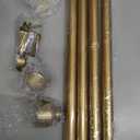 2 Pack Gold Curtain Rods for Windows 48 to 84 Inch(4-7ft), 1 Inch Diameter Heavy Duty Curtain Rod, Adjustable Decorative Drapery Poles 36-88", Brass Gold