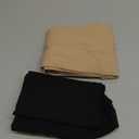 2 Pairs 20-30mmHg Compression Pantyhose for Women, Medical Graduated Compression Stockings Leggings Footless Support Compression Tights for Varicose Veins, Swelling, Edema (Large, Footless/Black+Beige)