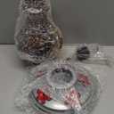 BOLITE Hummingbird Feeder, Hand Blown Glass Hummingbird Feeders for Outdoors Hanging, with Ant Moat and 5 Feeding Ports, 22 Ounces, Purple, Birthday Gifts for Women Men, Gifts for Mom Dad