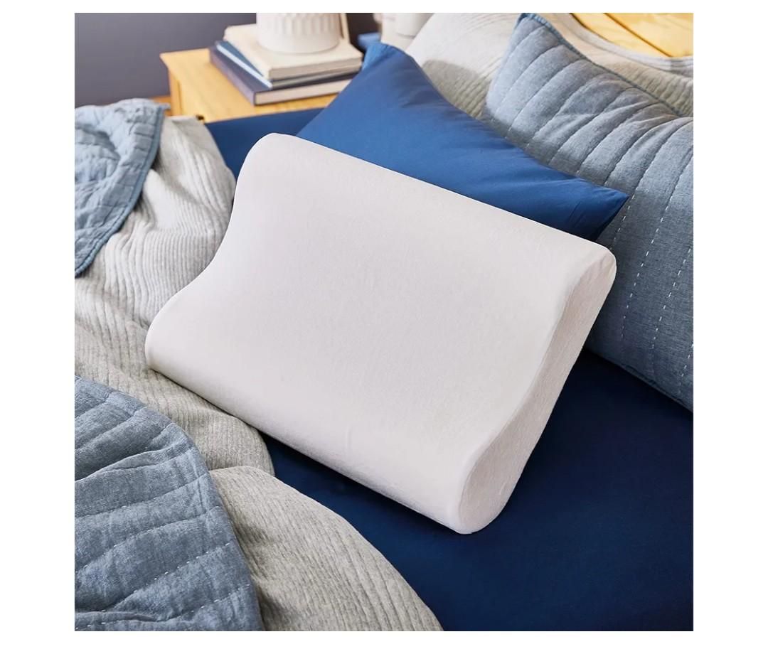 Sleep Innovations Memory Foam Contour Pillow, Standard Size, Head, Neck, and Shoulder Alignment, Side and Back Sleepers, Medium Support