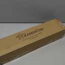 KAMANINA 1 Inch Curtain Rods for Windows 66 to 120 Inches Bronze Heavy Duty Curtain 32 to 120 (2.6-10ft), Adjustable Long Drapery Rods with Marbled Finials