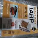 6x8 Heavy Duty Tarp, 10 Mil Thick, Waterproof, High Durability, Tear & Fade Resistant, UV Treated, Grommets Every 18 Inches (6' x '8' Feet)