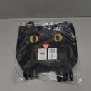 Juvale Black Cotton Cat Trick or Treat Bag with Gold Foil Eyes, Reusable for Kids, 11.25 x 15.5 in Canvas Tote for Halloween Parties
