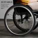 FOMIYES 22 Inch Wheelchair Tires Pu Foam Solid No-Inflation Replacement Wheels Front and Rear Durable Mobility Accessories for Wheelchair