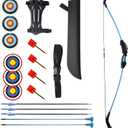 Archery Youth Bow and Arrow Kit Adjustable 13/15/18 LBS Sucker Fiberglass Arrow Bow Set Beginner Shooting Archery Set