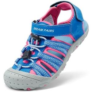 DREAM PAIRS Boys Girls Summer Outdoor Athletic Sport Sandals Hiking Beach Casual Closed Toe Adjustable Multicolor for Toddler/Little/Big Kids