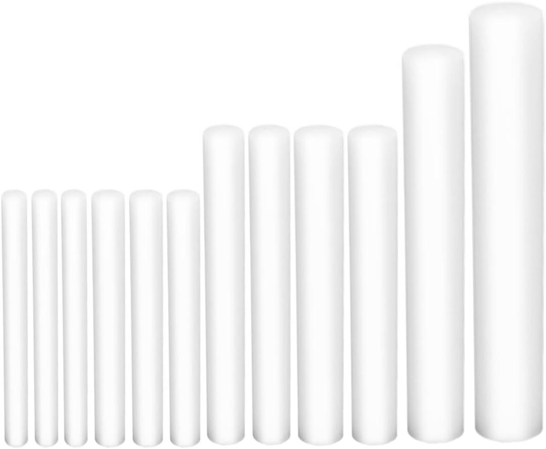 12 Pcs Nylon Drift Punch Set, Non-marring Non-sparking Nylon Rod, 15/64, 5/16, 25/64, 15/32, 19/32, 45/64 inches