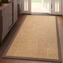 YDKGL Washable Runner Rug 3x5 Jute Like Entryway Indoor Runner Mat Rugs Non Slip, Woven Soft Farmhouse Area Boho Floor Carpet for Hallway Kitchen Laundry Hall Backdoor Bedroom Living Room, Brown