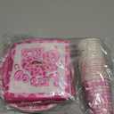Cowgirl Birthday Party Decorations, 144Pcs Disco Cowgirl Party Decorations Tableware Includes Pink Cowgirl Plates and Napkins Disco Cups for Western Cowgirl Disco Bachelorette Party Decorations