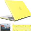 IBENZER Compatible with 2025 2024 M2 MacBook Pro 13 Inch Case 2025-2016 M1 A2338 A2289 A2251 A2159 A1989 A1706 A1708, Hardshell Case&Keyboard Cover&Screen Film for MacPro 13, Yellow, T13YW+2