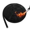 Silicone Fiberglass Sleeve, Wire Heat Shield for Electroheat Component, Cable Sleeves Cord Management for Appliances, High Temperature Electrical Insulation Self-extinguishing, (1/4"- 10ft)