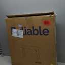 Folding Table 4 Foot Portable Heavy Duty Plastic Fold-in-Half Utility Table Small Indoor Outdoor Adjustable Height Folding with Carrying Handle, Camping and Party,White