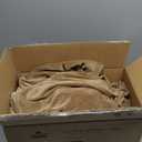 H.VERSAILTEX Rich Velvet Stretch 2 Piece Cover Chair Slipcover Sofa Cover Furniture Protector Couch Soft with Elastic Bottom Chair Couch Cover with Arms Width Up to 49 Inch(Chair,Camel)