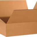 PARTNERS BRAND 24x20x6 Flat Corrugated Boxes, Flat, 24L x 20W x 6H, Pack of 10 | Shipping, Packaging, Moving, Storage Box for Home or Business, Strong Wholesale Bulk Boxes