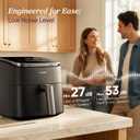 Cosori 9-in-1 TurboBlaze Air Fryer 6 Qt, PFAS-Free Ceramic Coating, 90450F, Precise Heating for Even Results, Air Fry, Roast, Bake, Broil, Dry, Frozen, Proof, Reheat, Keep Warm, 120V, Dark Gray