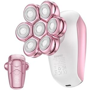 SHPAVVER Electric Razors for Women Legs: Rechargeable Electric Shavers for Body - Waterproof Wet Dry Hair Remover for Lady Face Underarms Public (Glossy Pink)