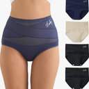newnice High Waisted Underwear for Women Tummy Control Panties 4 Pack Soft Breathable Briefs Full Coverage Postpartum Support, Medium