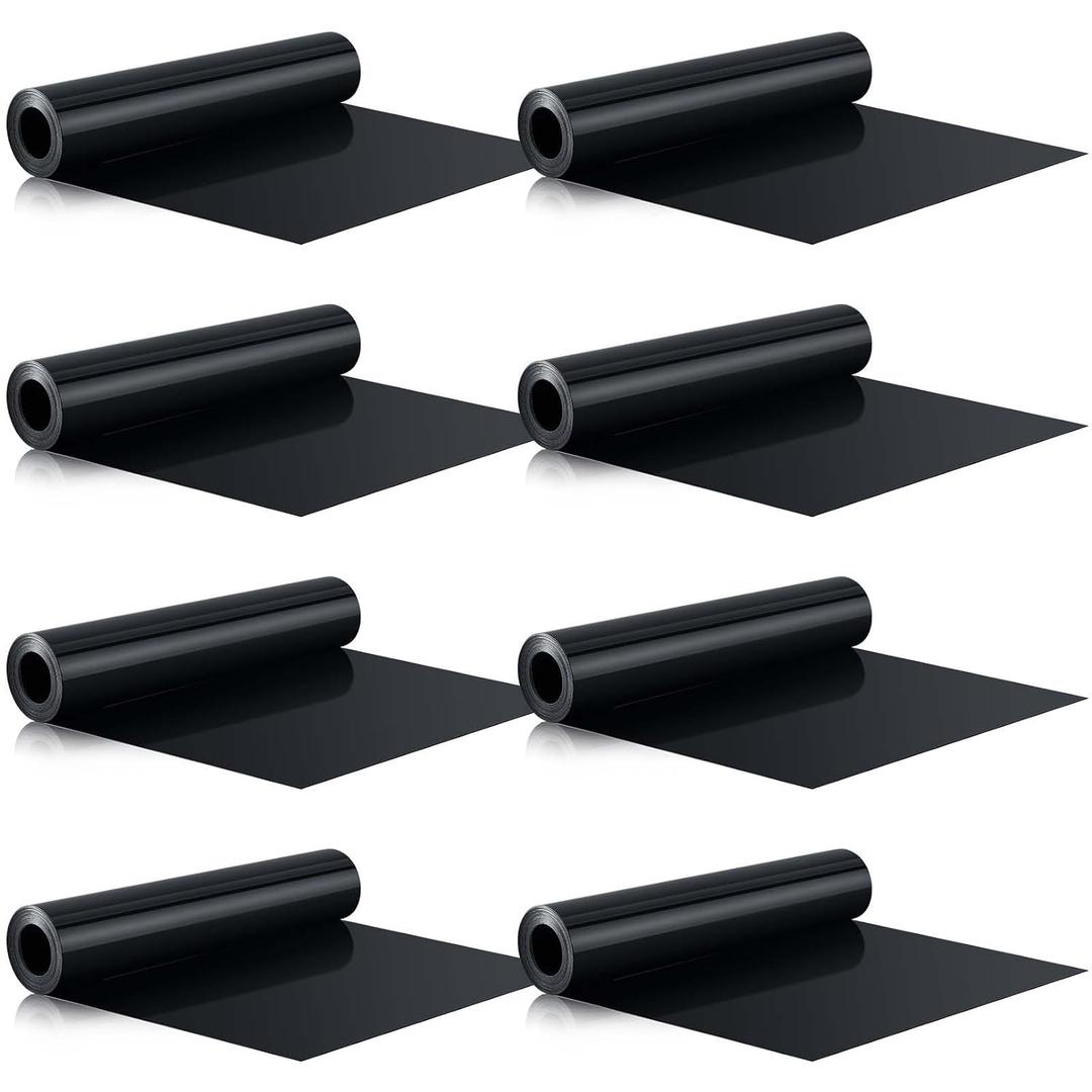 Pangda 8 Rolls 16 ft x 19.69 Inches Black Under Deck Drainage System Bulk HDPE Waterproofing Membrane Trough Black Rain Deck Drainage System Trough Unders Systems Outdoor for Underdeck Ceiling
