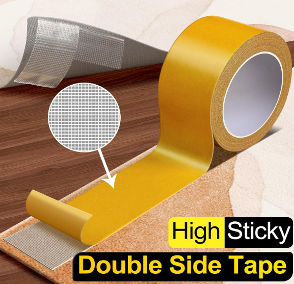 Birllaid Double Sided Fabric Tape Heavy Duty,Double Stick Carpet Tape,Fabric Tape Multifunctional Double Sided 1inch/2inchx33FT10m High Stickness Strong 2 Sided Tape, 1 Roll