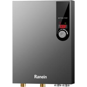 Electric Tankless Water Heater, 27kW 240V on Demand Instant Endless Water Heater with LED Temperature Display for Residential Whole House Shower, Space Saving