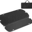 AJinTeby Cast Iron Griddle for Weber Traveler Portable Series Gas Grills Parts, Non-stick Griddle for Traveler Gas Grill, Camping Plate, for Weber Portable Grill Accessories with Carry Bag