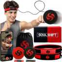 Soul Shift - Boxing Reflex Ball  Dual Competition Set | 2 Adjustable Headbands + 2 Training Balls + App Included | Speed, Agility & Hand-Eye Coordination for Adults & Kids | MMA Training Equipment