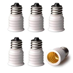 E12 to E14 Adapter Light Bulb Socket E12 Male to E14 Female Bulb Converter LED Light Holder Lamp Adapter Socket Changer - Pack of 6