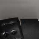 Storage Ottoman Footrest Stool, Foldable Oil Waxed Leather Footstool with Thicker Foam Padded Seat, Small Ottoman with Storage Bench for Living Room Bedroom 350 lbs, 17x13x13in, Black