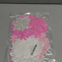 Whaline 48Pcs Christmas Snowflake Cut-Outs Glitter Pink White Cutouts Double-Sided Cut-Outs with Glue Point for Xmas Winter Wonderland Frozen Party Home Decoration, Assorted Sizes