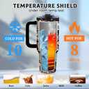 Book Lovers Gifts 40oz Tumbler, Library Cat Tumbler for Friend Book Lover, Bookish Gifts for Readers Librarian, Christmas Birthday Gift for Women, Book Accessories Stainless Steel Travel Mug