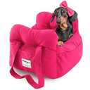 Dog Car Seat for Small Dogs, Portable Puppy Car Seat of Easy Installation, Fashionable Pet Carrier Bag with Large Pockets, Machine Washable Dog Booster Seat (Pink)
