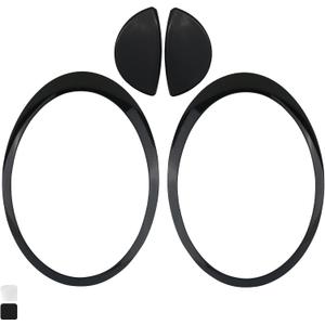Osompar Headlight Trim Ring with Headlight Washer Cover Compatible with 2007-2015 MINI Cooper Gen2 R55 R56 R57 R58 R59 Black Pair Replaces 51137149905 61672752559 Driver Passenger Side