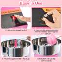 Cotton Candy Machine Commercial, Upgraded 1000W Efficiently Cotton Candy Maker with Stainless Steel Bowl, Bowl Cover, Sugar Scoop, Easy & Safe to Use, Candy Floss Maker for Home, Party, Festival