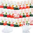 24 Pcs Fruits Beauty Hand Foot Mask Bulk Hydrating Hand Foot Moisturizing Gloves Shea Butter Aloe Mask for Spa Kit Beauty Skincare Gift Beauty Kits for Women