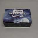 Halloween Makeup Kit for Adult Kids, Black White Red Face Paint for Zombie Skeleton Clown Makeup with 4 Brushes, 2 Sponges, 6 Tattoos, Oil-based Face Painting Kit for Halloween Costume, Theme Cosplay