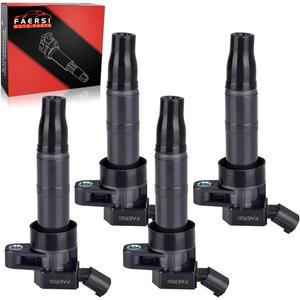FAERSI Set of 4 Ignition Coils Pack Replacement for 2009 2010 2011 2012 2013 2014 2015 2016 Kia Sorento Forte Optima Sportage Hyundai Sonata Santa Fe Genesis Coupe 2.4 2.0 L4 Replace OE# UF611 C1667